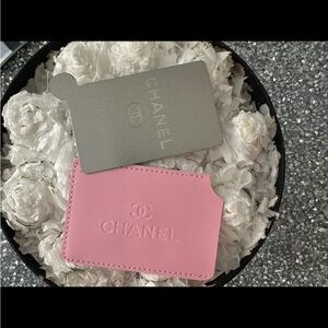 Chanel Beauty mirror with pink protective cover